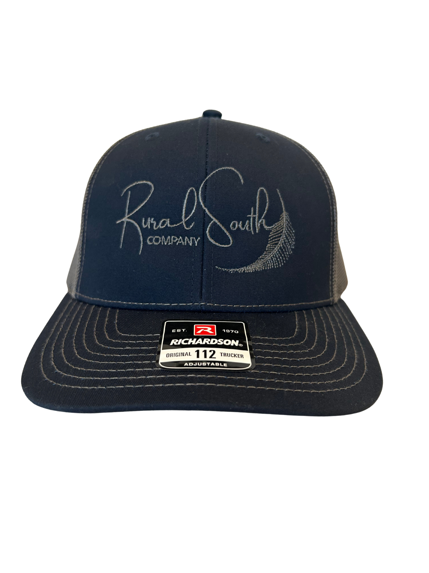 Rural South Company – Navy /Caramel Trucker Hat (Silver Logo)