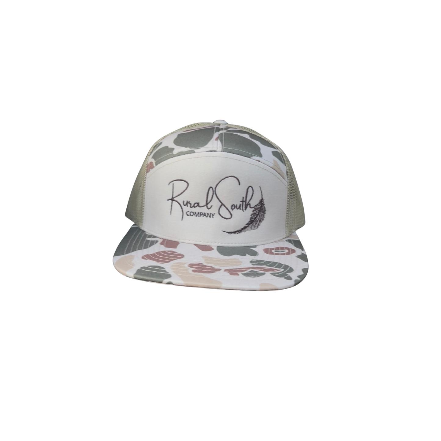 Rural South Company Camo Feather Logo Snapback