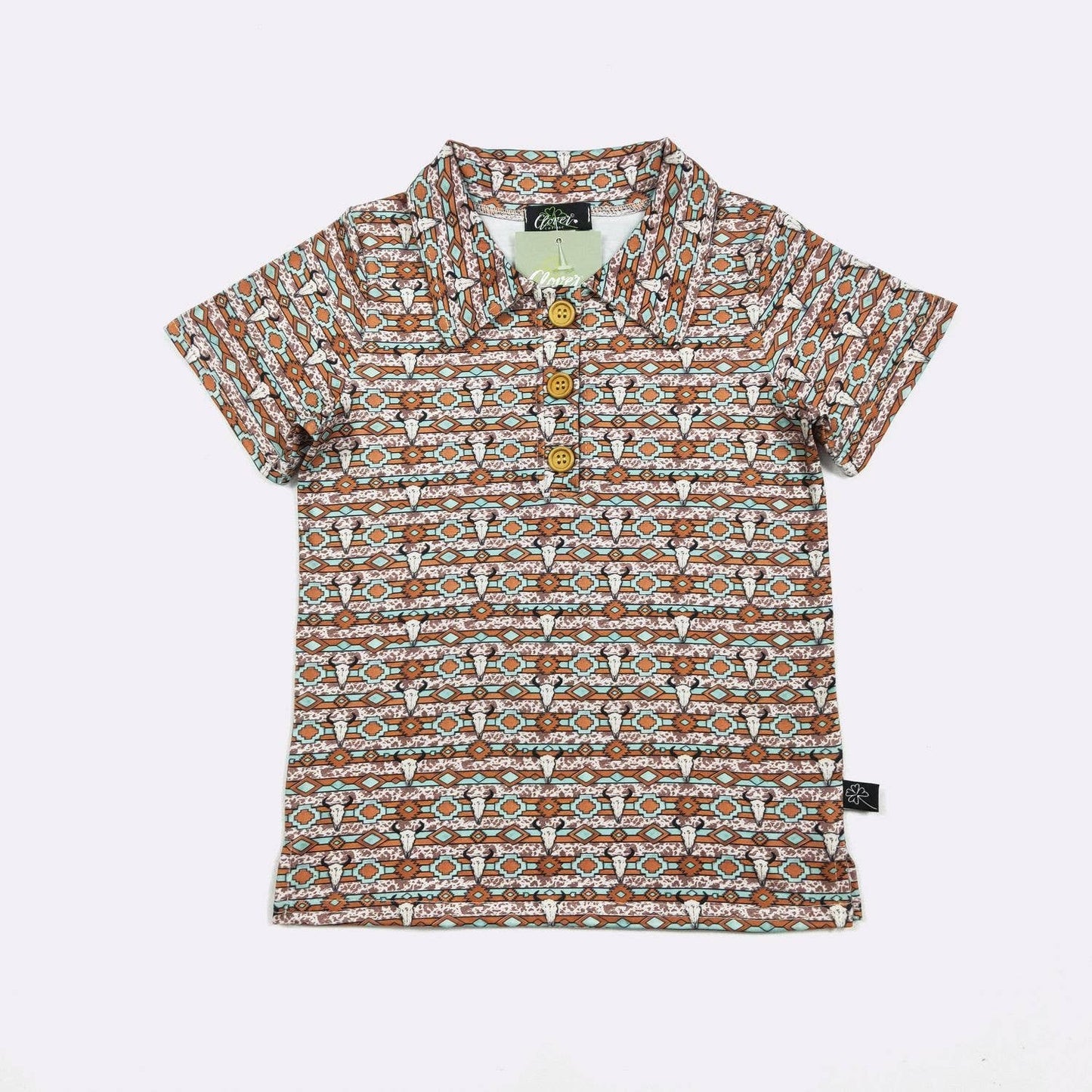 Aztec Longhorn Boy Collar Shirt