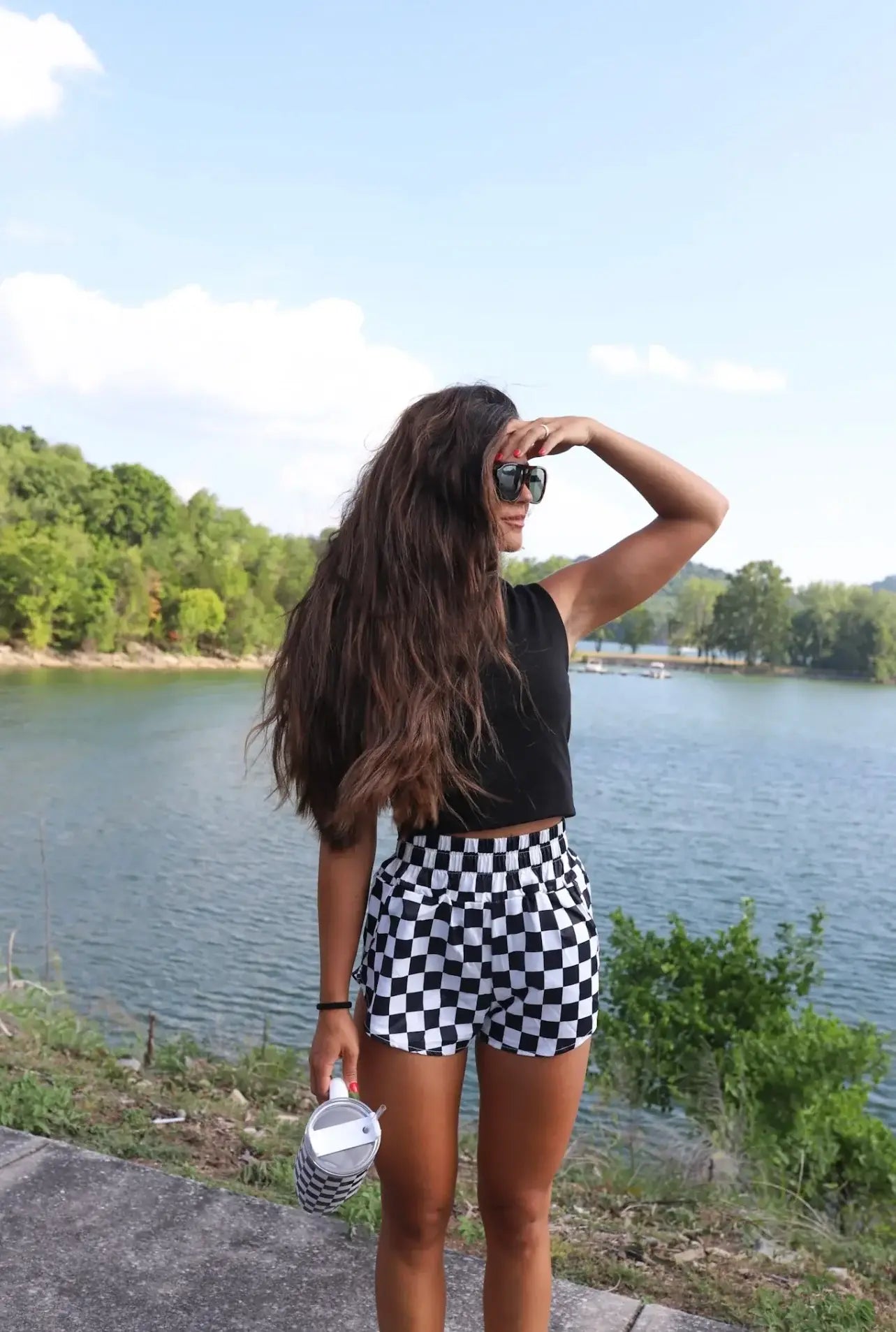 Race time Checkerboard Shorts