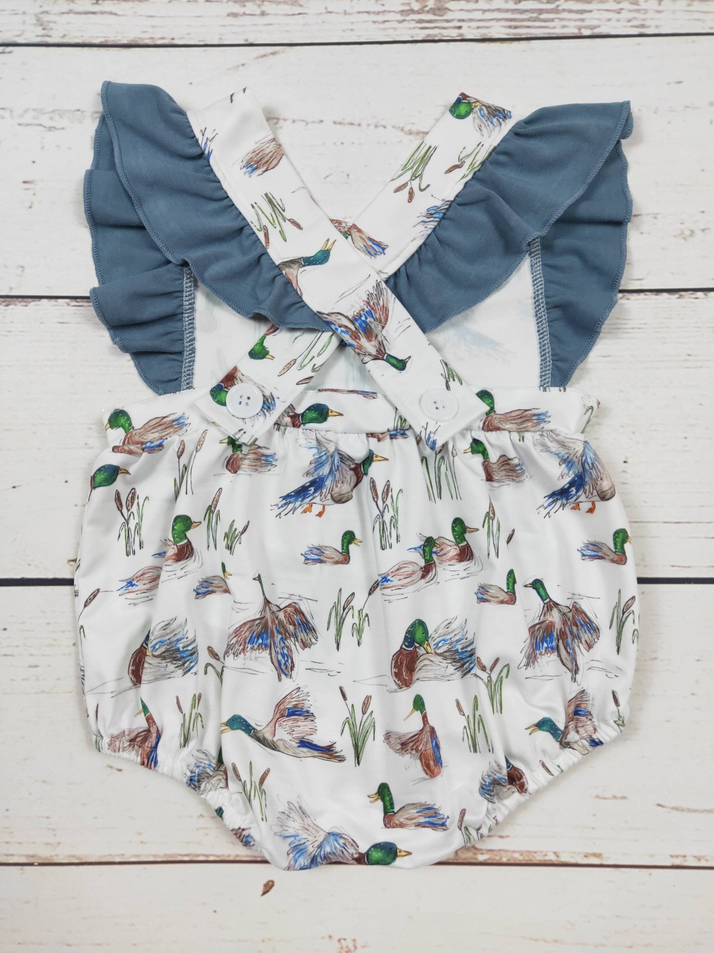Duck Printed Baby Girls Romper