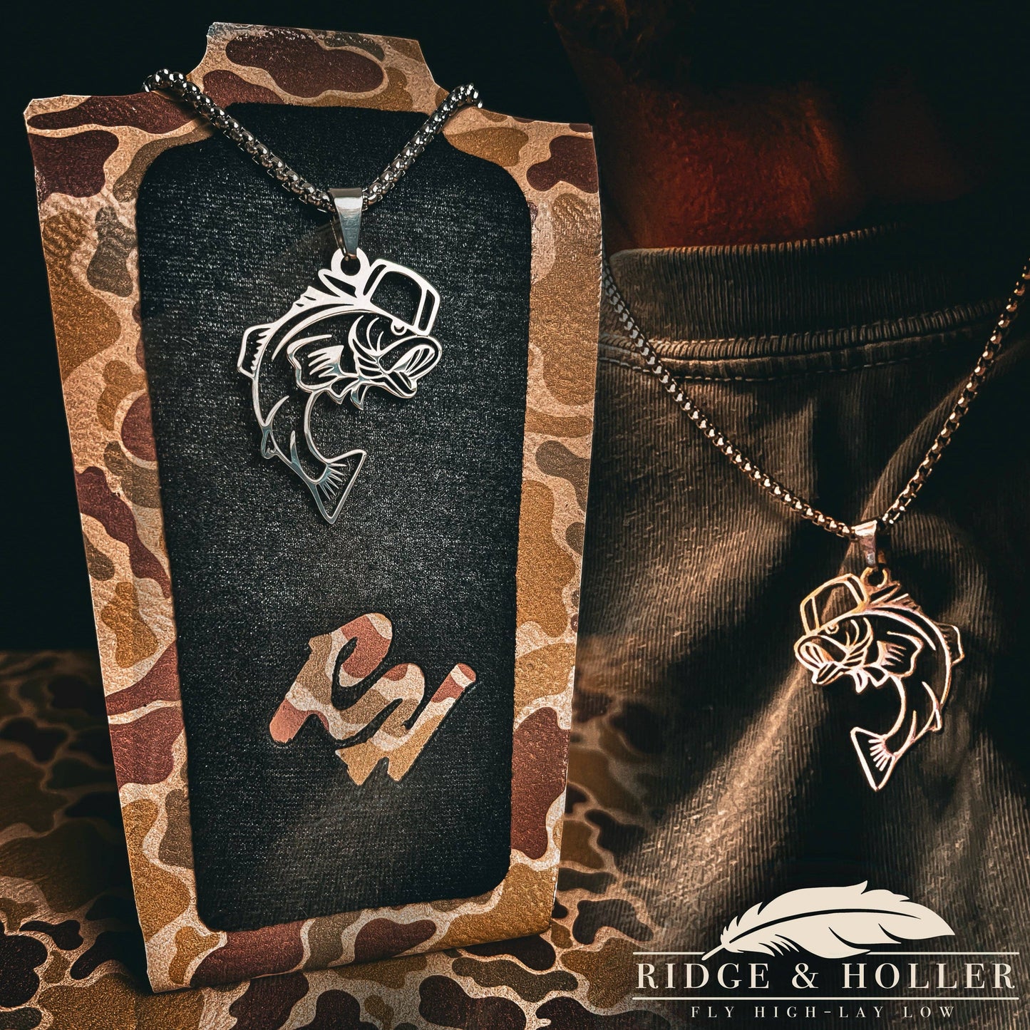 Bass- Stainless Steel Necklace and Pendant