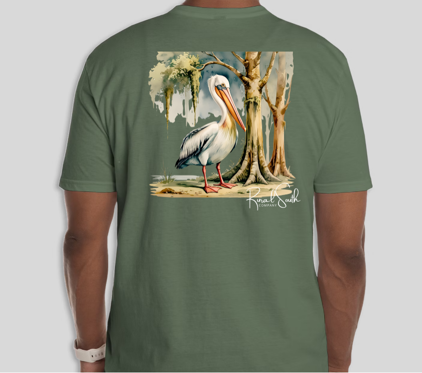 Rural South Pelican Pocket Tee – Southern Bayou Collection
