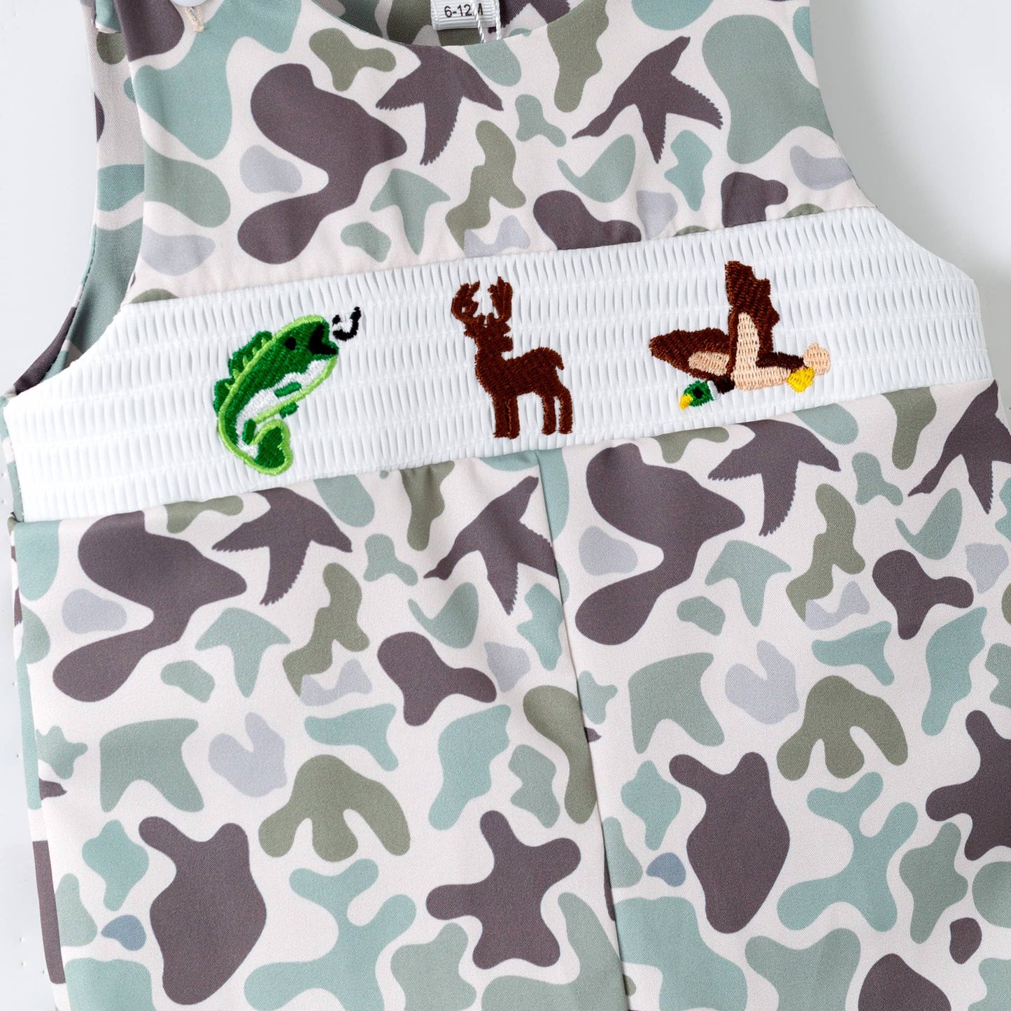 Muted Camo Smocked Baby Jon Jon
