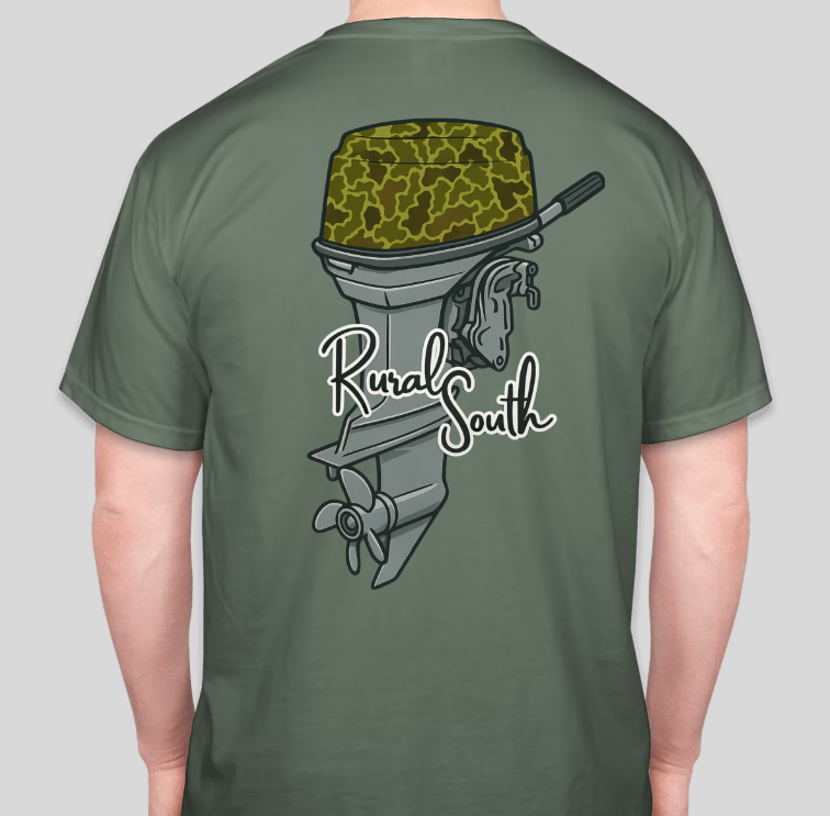 Rural South Outboard Motor Graphic Tee