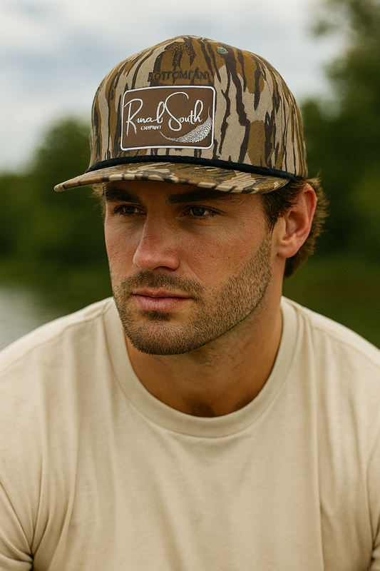 Rural South Bottomland Camo Rope Hat
