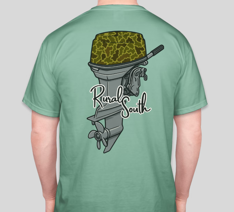 Rural South Outboard Motor Graphic Tee